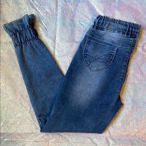 Narrow Bottom Blue Faded Skinny Jeans
